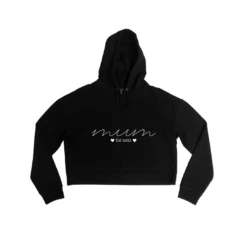 MLW By Design - Personalised Established Mum Adult Crop Hoodie | Various Colours - MLW By Design -Wandnobe Store 11 8a14f898 406e 44a8 8434 4d52144ea682