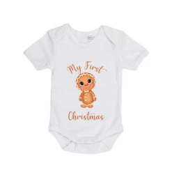 MLW By Design - My First Christmas Gingerbread Bodysuit | White Or Black - MLW By Design