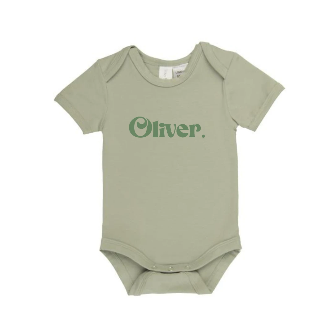 MLW By Design - Personalised Retro Name Bodysuit | Various Colours - MLW By Design 5 MLW By Design - Personalised Retro Name Bodysuit | Various Colours - MLW By Design - Image 5