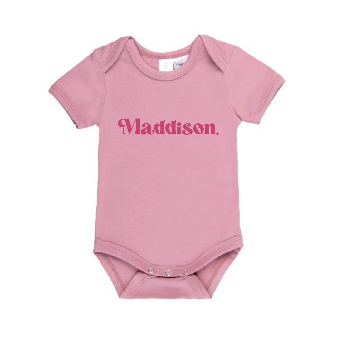 MLW By Design - Personalised Retro Name Bodysuit | Various Colours - MLW By Design 8 MLW By Design - Personalised Retro Name Bodysuit | Various Colours - MLW By Design - Image 8
