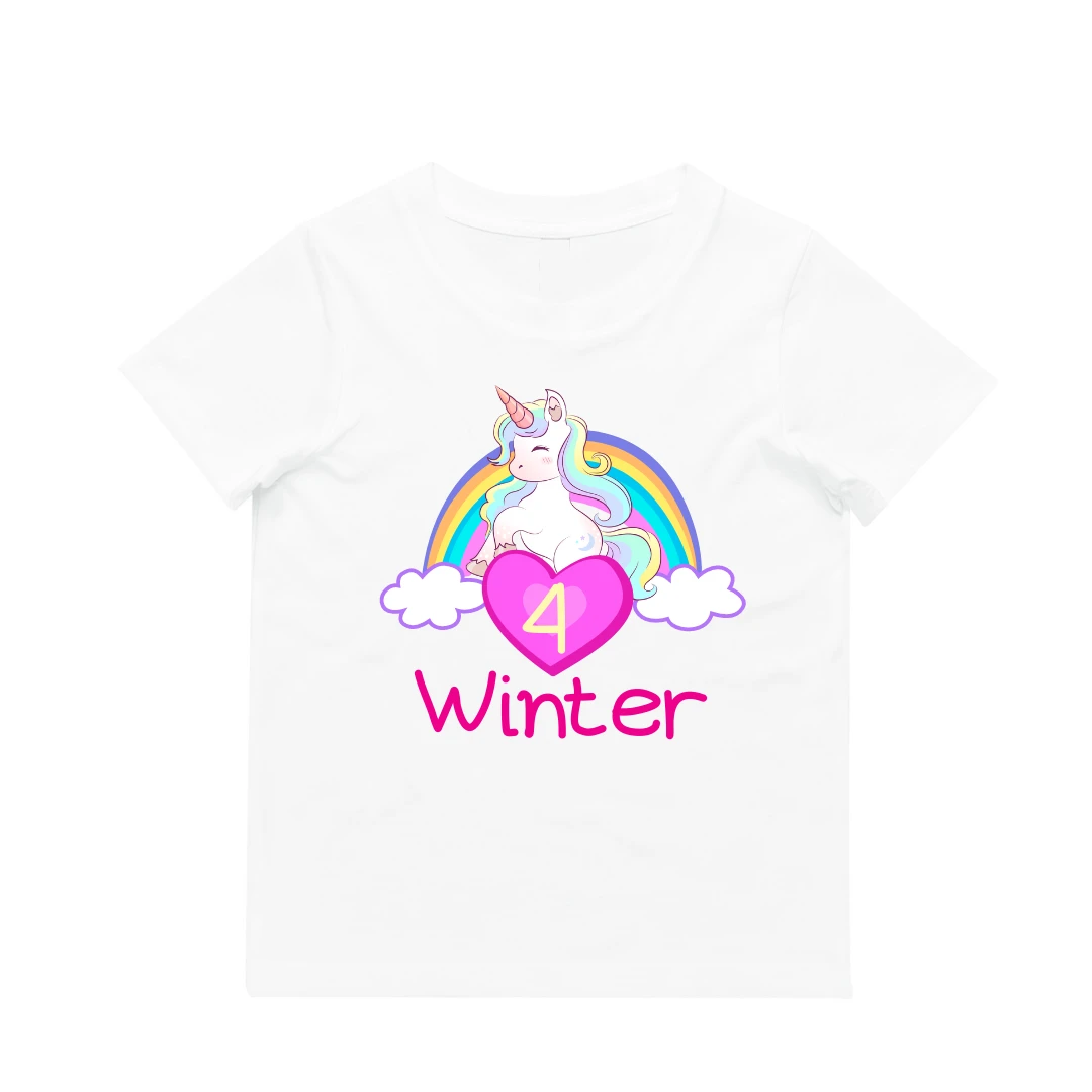MLW By Design - Personalised Unicorn Birthday Tee | Various Ages & Colours - MLW By Design 1 MLW By Design - Personalised Unicorn Birthday Tee | Various Ages & Colours - MLW By Design