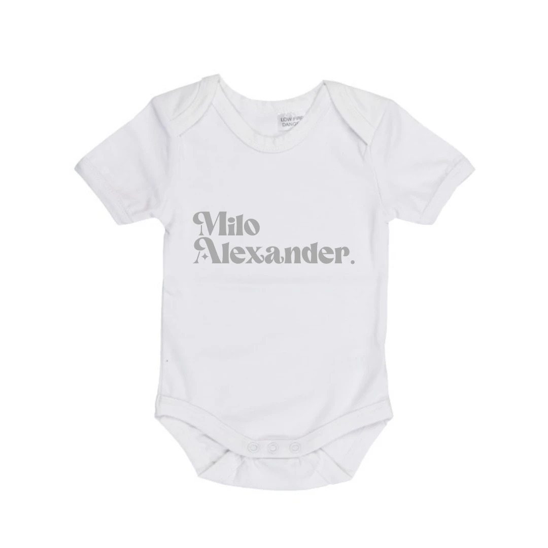 MLW By Design - Personalised Retro Name Bodysuit | Various Colours - MLW By Design 9 MLW By Design - Personalised Retro Name Bodysuit | Various Colours - MLW By Design - Image 9