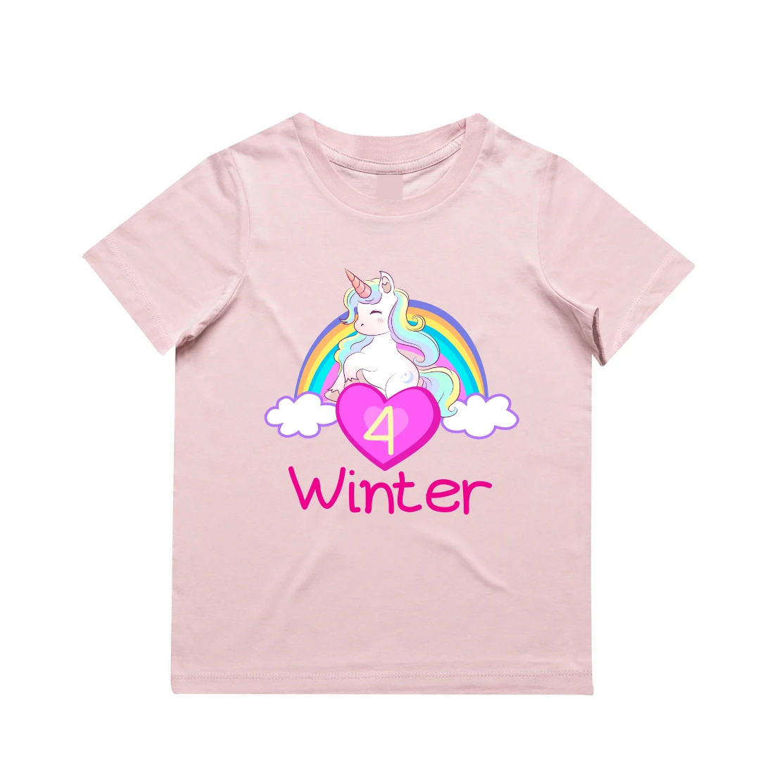 MLW By Design - Personalised Unicorn Birthday Tee | Various Ages & Colours - MLW By Design 2 MLW By Design - Personalised Unicorn Birthday Tee | Various Ages & Colours - MLW By Design - Image 2