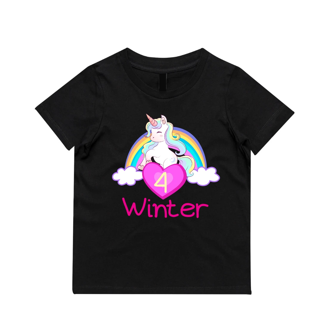 MLW By Design - Personalised Unicorn Birthday Tee | Various Ages & Colours - MLW By Design 3 MLW By Design - Personalised Unicorn Birthday Tee | Various Ages & Colours - MLW By Design - Image 3