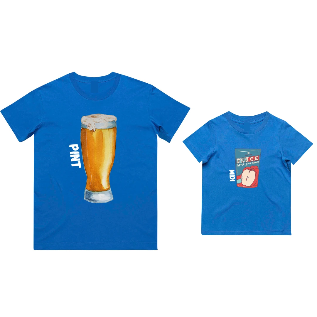 MLW By Design - Matching Pint/Midi Dad & Kid Tees | Various Colours - MLW By Design 3 MLW By Design - Matching Pint/Midi Dad & Kid Tees | Various Colours - MLW By Design - Image 3