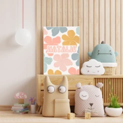 MLW By Design - Retro Flower Name Canvas Print - MLW By Design