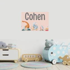 MLW By Design - Animal Friends Personalised Canvas Print - MLW By Design