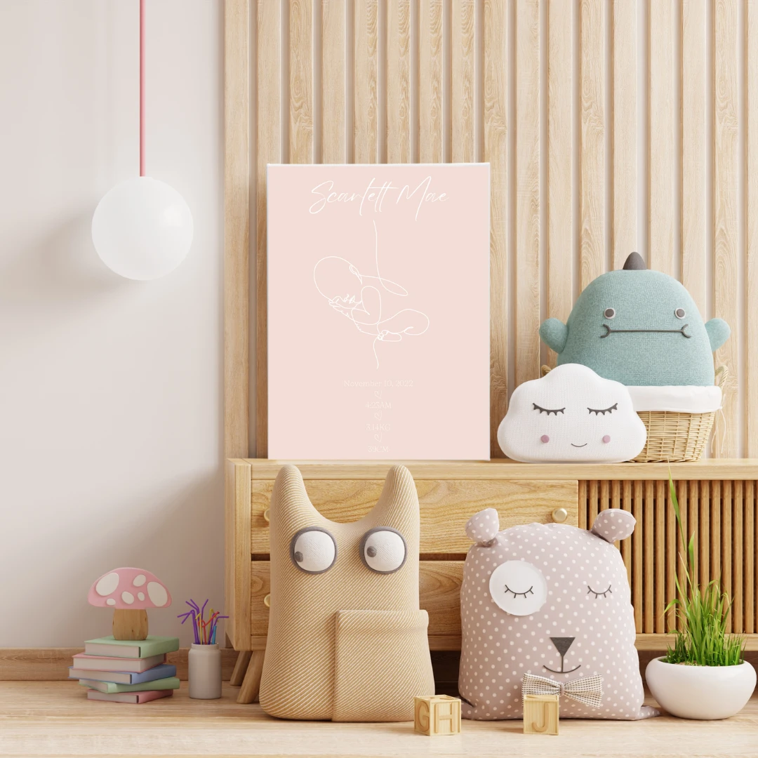 MLW By Design - Minimalist Baby Personalised Birth Details Canvas Print - MLW By Design 4 MLW By Design - Minimalist Baby Personalised Birth Details Canvas Print - MLW By Design - Image 4