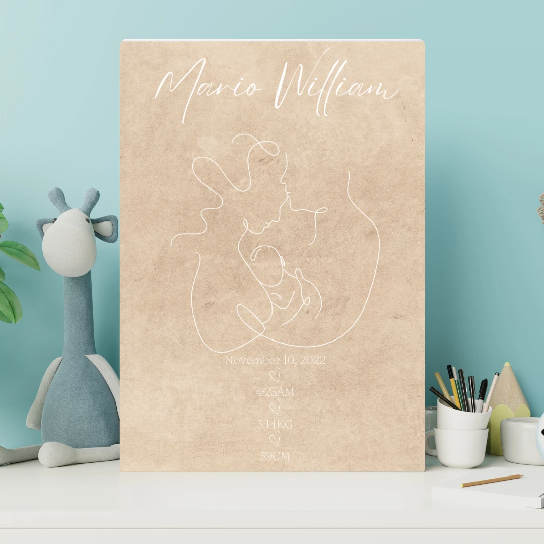 MLW By Design - Minimalist Personalised Birth Details Canvas Print - MLW By Design 2 MLW By Design - Minimalist Personalised Birth Details Canvas Print - MLW By Design - Image 2