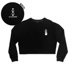 MLW By Design - Queen Of Hearts Personalised Adult Crop Crew | Various Colours - MLW By Design -Wandnobe Store CrewGrey 2