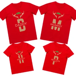 MLW By Design - Matching Personalised Family Christmas Name Tees | Various Colours - MLW By Design