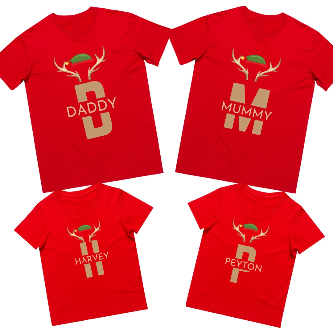MLW By Design - Matching Personalised Family Christmas Name Tees | Various Colours - MLW By Design 1 MLW By Design - Matching Personalised Family Christmas Name Tees | Various Colours - MLW By Design