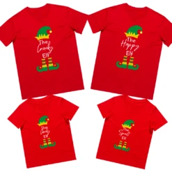 MLW By Design - Matching Personalised Family Elf Name Tee | Various Colours - MLW By Design