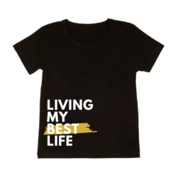 MLW By Design - Living My Best Life Tee | Pink Or Gold Print - MLW By Design