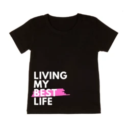 MLW By Design - Living My Best Life Tee | Pink Or Gold Print - MLW By Design -Wandnobe Store FRONT 2022 01 24T132613.223