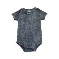 MLW By Design - Basic Short Sleeve Bodysuit | Black Stonewash - MLW By Design