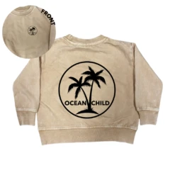 MLW By Design - Ocean Child Stonewash Crew | Sand Or Black - MLW By Design