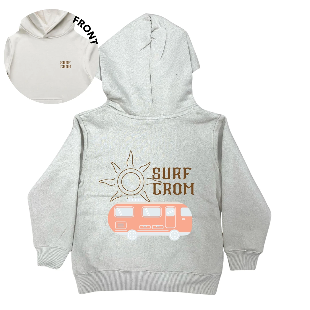 MLW By Design - Surf Grom Kids Sand Fleece Hoodie | Sand - MLW By Design 1 MLW By Design - Surf Grom Kids Sand Fleece Hoodie | Sand - MLW By Design