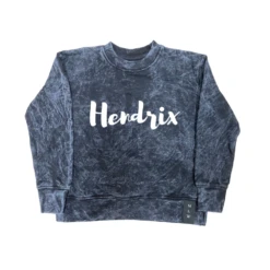 MLW By Design - Personalised Stonewash Crew | Black Or Sand - MLW By Design