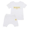 MLW By Design - Personalised Signature Short Set | White With Gold Print | Limited Edition - MLW By Design