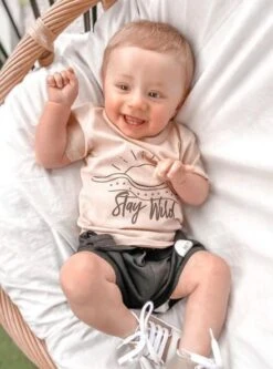 MLW By Design - Stay Wild Stonewash Tee | Black Or Sand - MLW By Design -Wandnobe Store SlaywildandMLwShorts