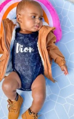 MLW By Design - Personalised Name Stonewash Bodysuit | Black Or Sand - MLW By Design -Wandnobe Store Stonewashperson