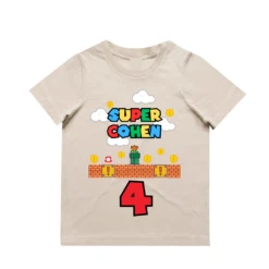 MLW By Design - Personalised SUPER Birthday Tee | Various Ages & Colours - MLW By Design -Wandnobe Store SuperMario 11