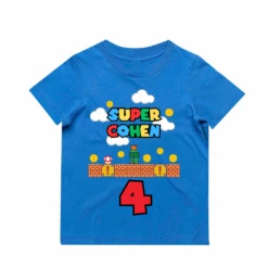MLW By Design - Personalised SUPER Birthday Tee | Various Ages & Colours - MLW By Design -Wandnobe Store SuperMario 7