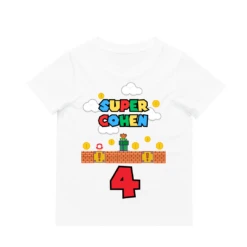 MLW By Design - Personalised SUPER Birthday Tee | Various Ages & Colours - MLW By Design -Wandnobe Store SuperMario 9