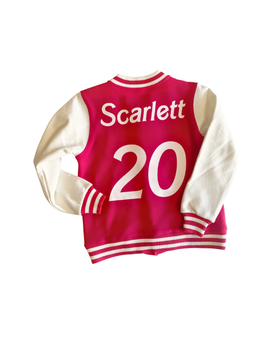 MLW By Design - Personalised Varsity Jacket | Hot Pink & White - MLW By Design 1 MLW By Design - Personalised Varsity Jacket | Hot Pink & White - MLW By Design