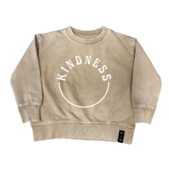 MLW By Design - Kindness Stonewash Crew | Sand Or Black - MLW By Design