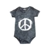 MLW By Design - Peace Sign Stonewash Bodysuit | Black Or Sand - MLW By Design