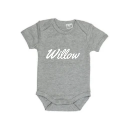 MLW By Design- Personalised Cursive Name Bodysuit | Various Colours - MLW By Design