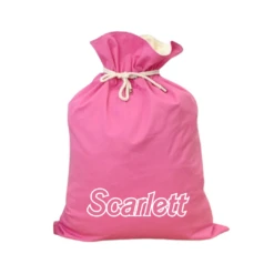 MLW By Design - Personalised Name Pink Santa Sack - MLW By Design