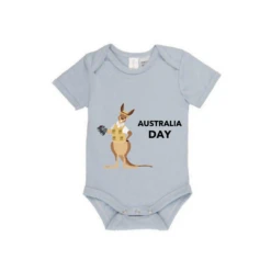 MLW By Design - Australia Day Kangaroo Bodysuit | Blue - MLW By Design