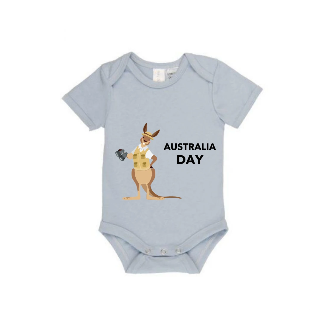 MLW By Design - Australia Day Kangaroo Bodysuit | Blue - MLW By Design 1 MLW By Design - Australia Day Kangaroo Bodysuit | Blue - MLW By Design