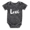 MLW By Design - Personalised Name Stonewash Bodysuit | Black Or Sand - MLW By Design