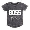 MLW By Design - Boss Life Stonewash Tee | Black Or Sand - MLW By Design