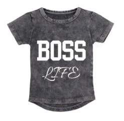 MLW By Design - Boss Life Stonewash Tee | Black Or Sand - MLW By Design