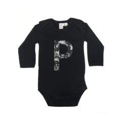 MLW By Design - Camo Initial Bodysuit | Black - MLW By Design