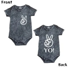 MLW By Design - Peace Yo! Stonewash Bodysuit - MLW By Design