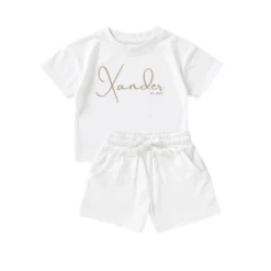 MLW By Design - Personalised Lounge Script Set | White - MLW By Design