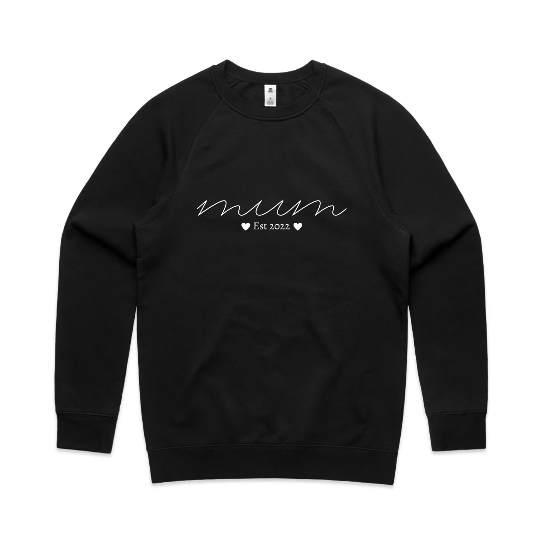 MLW By Design - Personalised Established MUM Adult Crew | Various Colours - MLW By Design 2 MLW By Design - Personalised Established MUM Adult Crew | Various Colours - MLW By Design - Image 2